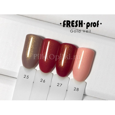 Гель лак Fresh Prof Gold Veil 10мл №25