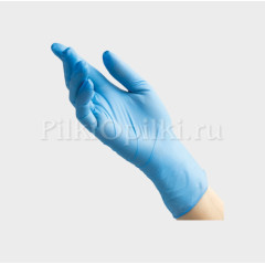 Перчатки нитриловые Foxy Gloves L голубые 50пар