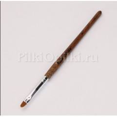 кисть макадами деревянная ручка овал №4 pink house