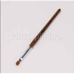 кисть макадами деревянная ручка овал №6 pink house