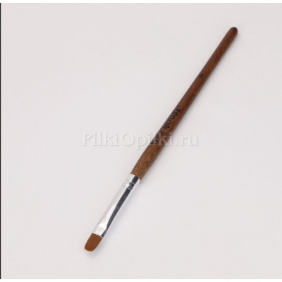 кисть макадами деревянная ручка овал №8 pink house
