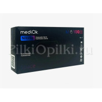 MediOk Перчатки Нитриловые Черные S 50 пар/уп.