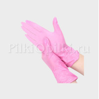 Перчатки нитриловые Foxy Gloves РОЗОВЫЕ M 50пар
