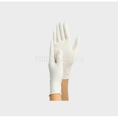 Перчатки нитриловые Foxy Gloves БЕЛЫЕ S 50пар