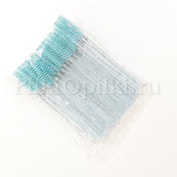 Щетка для ресниц и бровей БИРЮЗОВАЯ 50 шт в уп