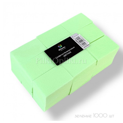 Салфетки безворсовые Bloom 1000 штук, ЗЕЛЕНЫЕ