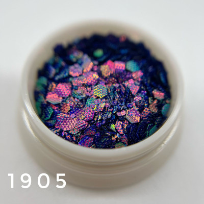Шестигранники микс клепки хамелеон фиолетовый 1905
