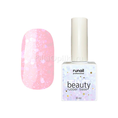 runail Каучуковая цветная база beautyTINT (glitter mix), 10 мл №6769