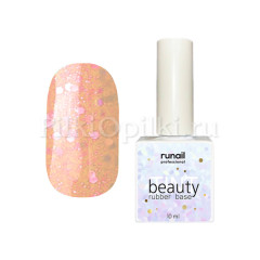 runail Каучуковая цветная база beautyTINT (glitter mix), 10 мл №6770