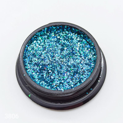 Супер блеск бирюзово синий 3806