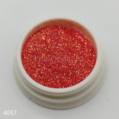 Неоновый блеск радужный красный  0.1 мм 4057