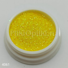 Неоновый блеск радужный желтый  0.1 мм 4061