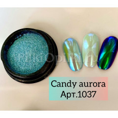 Candy aurora зелено-фиолет.(цв. радужная втирка)0.3гр 1037