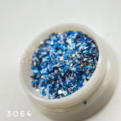 Микс хлопушки (белый pearl, синий, черный) 3064