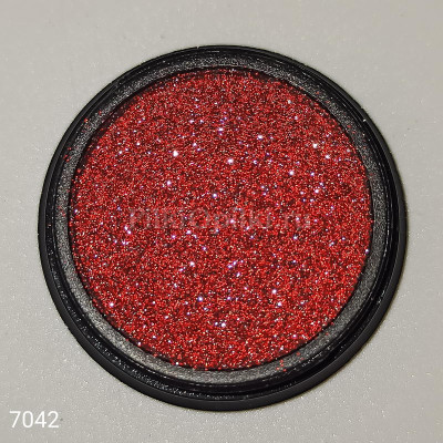 Светоотражающий Flash glitter  красный  7042