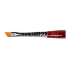 Кисть Roubloff рыжая синтетика/ наклонная 4/ ручка фигурная бордовая GC63R-4