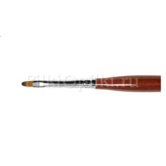 Кисть Roubloff синтетика имитация колонка/ овальная 4/ ручка фигурная бордовая DS33R-4