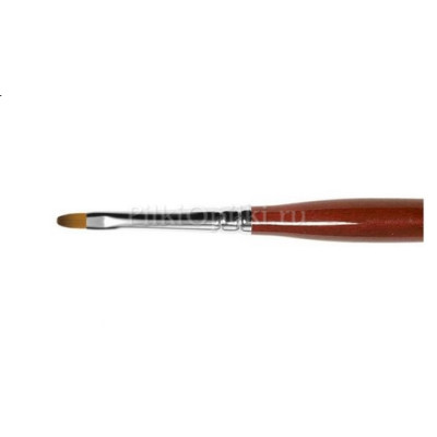 Кисть Roubloff синтетика имитация колонка/ овальная 4/ ручка фигурная бордовая DS33R-4