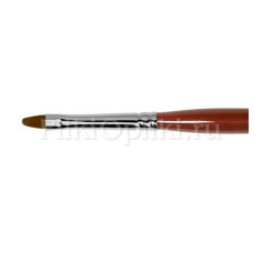 Кисть Roubloff коричневая синтетика/ овальная 4/ ручка фигурная бордовая GN33R-4