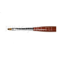 Кисть Roubloff синтетика имитация колонка/ овальная 6/ ручка фигурная бордовая DS33R-6