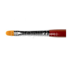 Кисть Roubloff рыжая синтетика/ овальная 4/ ручка фигурная бордовая GC33R-4