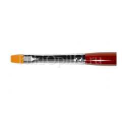 Кисть Roubloff рыжая синтетика/ плоская 4/ ручка фигурная бордовая GC23R-4