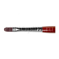 Кисть Roubloff вишневая синтетика/ овальная 7/ ручка фигурная бордовая DCr33R-7