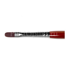 Кисть Roubloff вишневая синтетика/ овальная 7/ ручка фигурная бордовая DCr33R-7