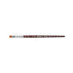 Кисть Roubloff рыжая синтетика/ плоская 8/ ручка фигурная бордовая GC23R-8