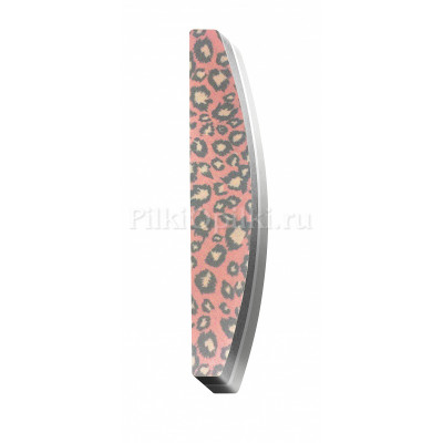 Пилка-баф (полукруглая, рисунок: «Леопард розовый», 100/180) №3870 runail
