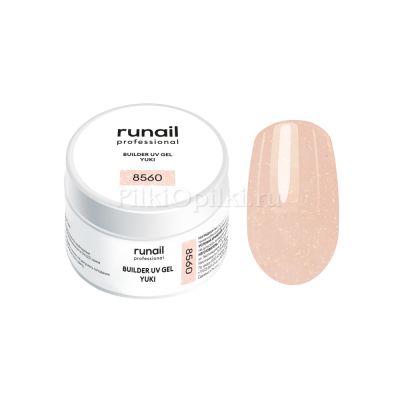 runail Моделирующий УФ-гель с хлопьями Юки BUILDER UV GEL YUKI, 15 г №8560