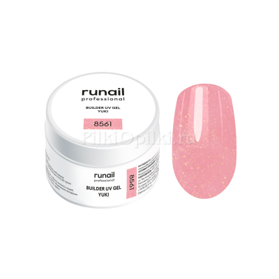 runail Моделирующий УФ-гель с хлопьями Юки BUILDER UV GEL YUKI, 15 г №8561