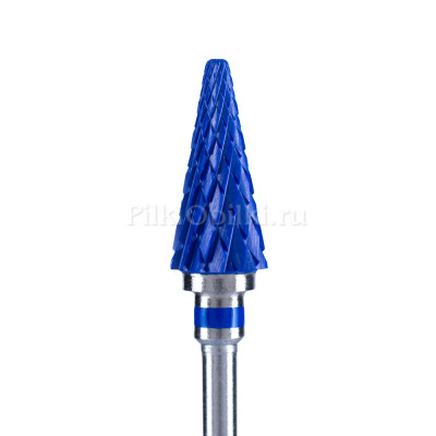 Фреза керамическая Кристалл 31160К (синяя) Конус (Ёлка) синий d6,0мм
