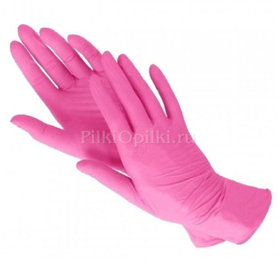 Перчатки нитриловые Nitrile размер M (Розовые) 1 пара