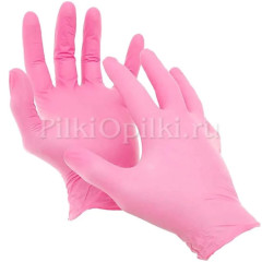 Перчатки нитриловые Nitrile размер XS (розовые) 1 пара