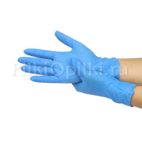 Перчатки нитриловые Nitrile размер M (Голубые) 1 пара
