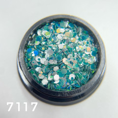 Декор Светлячок (голубой, изумрудный, сер. микс) 7117