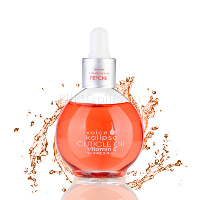 Voice of Kalipso Cuticle Oil-Масло для кутикулы, 15 мл, «персик»